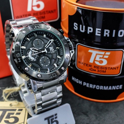 Foto Produk Jam Tangan Pria T5 H3702 / H 3702 Original Silver Full Set dari Terminal Jam Tangan
