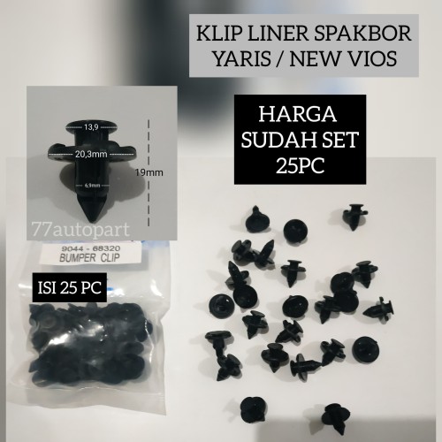 Foto Produk kancing klip liner fender list spakbor vios yaris new set dari 77autopart