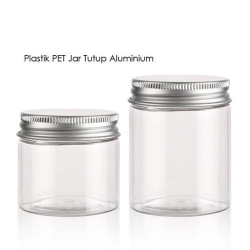 Jual Botol Toples Plastik Jar Tutup Aluminium 300ml - Jakarta Utara