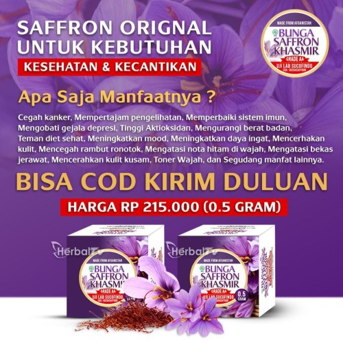 Foto Produk Promo Saffron Khasmir Di Pekanbaru Riau, Bunga Original Afghanistan dari Balihamshop