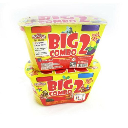 Foto Produk refill lilin Fun doh BIG COMBO 2 isi ulang lilin mainan fundoh dari Howell toys