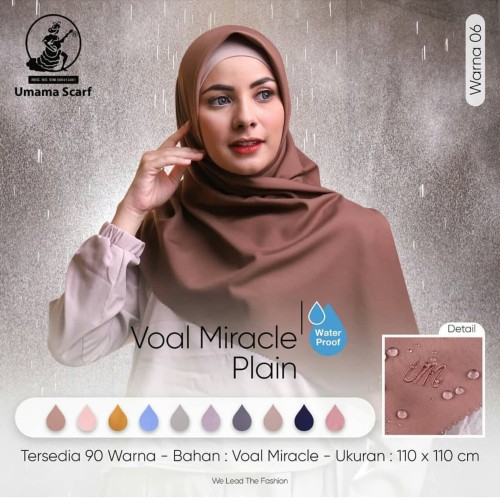 Foto Produk Hijab Jilbab Kerudung Segiempat Voal Miracle Waterproof ( Lc) By Umama dari Zielinskaa