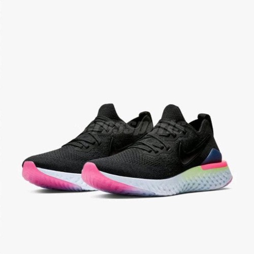 nike epic react flyknit 2 black and pink