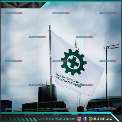 Jual Bendera K3 Utamakan Keselamatan Safety First Standar DEPNAKER