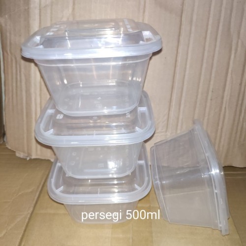 Jual KOTAK MAKAN    PERSEGI TINGGI 500ML - BOX THINWALL FOOD