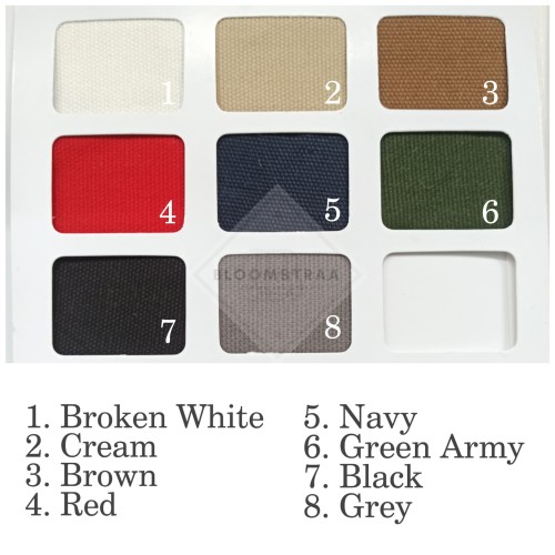 Foto Produk Bahan Kanvas Polos Canvas Fabric Warna Polos Kain Kanvas 0,5 meter - Abu-abu dari Bloomstraa