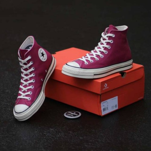 rose maroon leather converse
