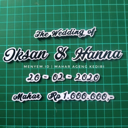 Foto Produk set nama mahar wedding dari maharpare