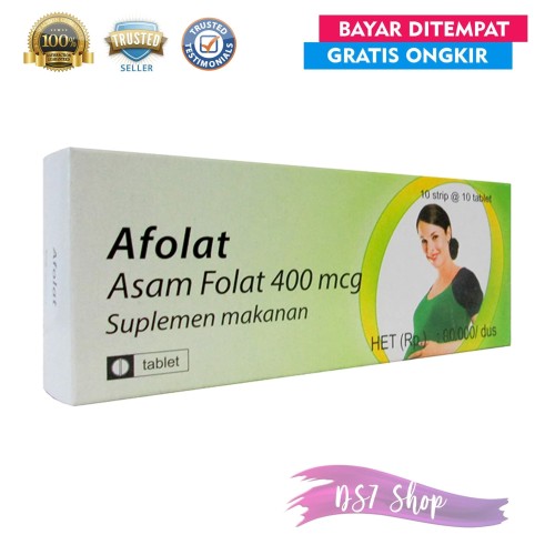 Jual Asam Folat AFOLAT / folic acid 400mcg - Kab   . Bantul