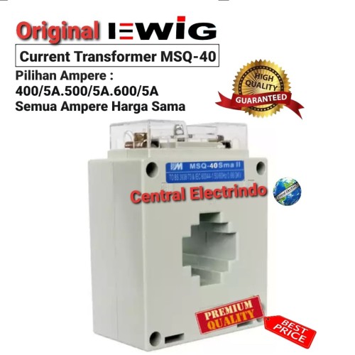 Foto Produk Current Transformer CT 400/5A~600/5A MSQ-40 EWIG/BigM. - 400A dari central electrindo
