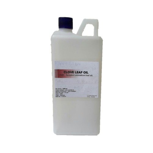 Foto Produk 1000 ml - minyak atsiri daun cengkeh /clove leaf oil (kemasan derigen) dari pavettia essential oil
