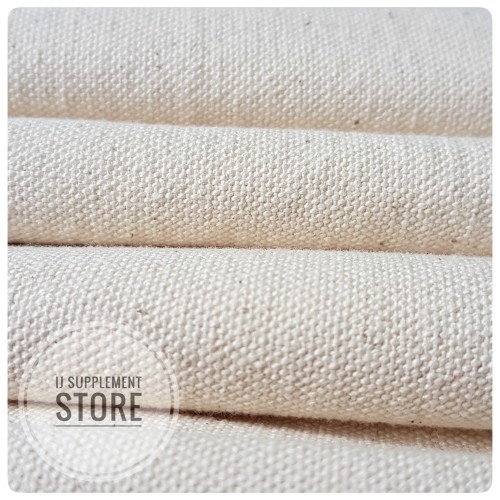 Foto Produk Kain Blacu Kanvas Extra Tebal Lbr 120cm Konstruksi Rapat High Quality dari IJ Supplement Store