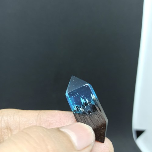 Foto Produk Kalung Resin wood Unisex - Kabut Biru dari Byliquidwood
