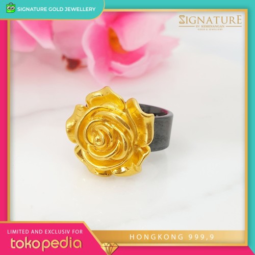 Jual Cincin Emas HONGKONG  9999 Ring Ceramic Emas  Kuning 