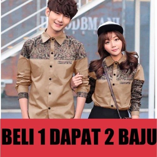 Foto Produk KEMEJA COUPLE/KEMEJA PASANGAN/BAJU COUPLE KOREA BATIK - Coksu dari 1tanahabangcom