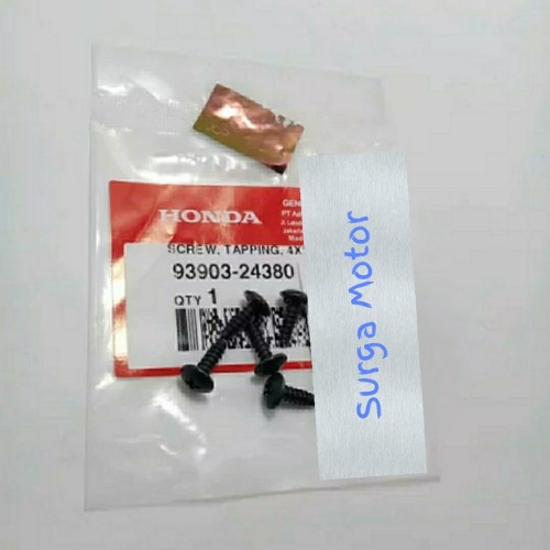 Foto Produk Screw tapping 4 x 12 baut mur standard hitam pendek 4x12 ORI HONDA AHM dari surga motor