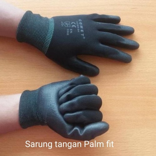 Foto Produk Sarung tangan Palm fit glove comet CG 805 BK Hitam Size S M L XL XXL - Hitam, L dari AALI