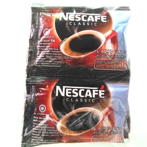 Jual Nescafe Classic Sachet 2 gram Kopi Murni 1 pack isi 10 pcs
