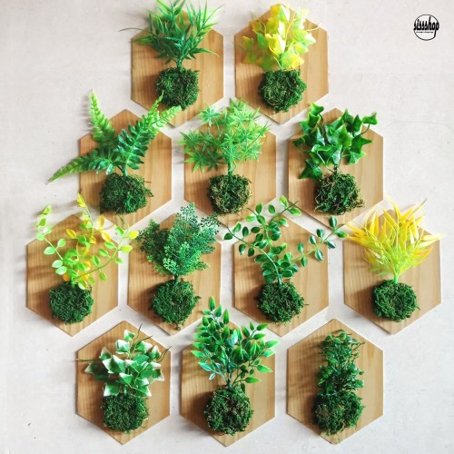 Foto Produk Tanaman Artificial Dinding Vertical Garden Daun Rumput Plastik M 20x15 dari sissshop
