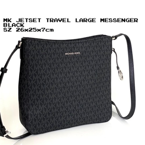 jet set travel large logo messenger michael kors