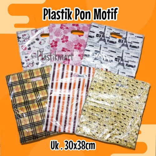 Foto Produk Kantong Plastik Motif Ukuran 30x38 dari Abadi Makmur Plastik