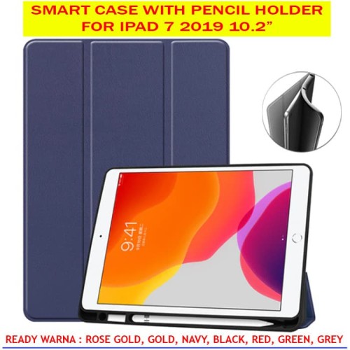 Jual iPad 7 Autolock Flip Case Casing Cover Pencil Pen