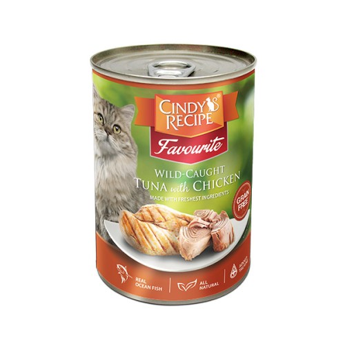 Foto Produk cindys recipe 400 gr cat wild caught tuna with chicken dari F.J. Pet Shop