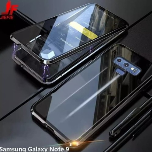 Foto Produk case magnetic samsung note 9 double glass kaca depan belakang dari shalom cell