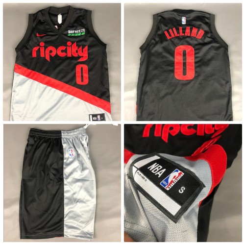 damian lillard black rip city jersey