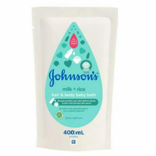 Foto Produk Johnsons Johnson Baby Milk & Rice Hair & Body Bath 400ml Johnson's dari Nic Shop