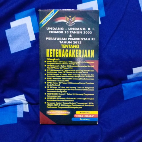 Foto Produk UNDANG - UNDANG RI NOMOR 13 TAHUN 2003 dari zatayu