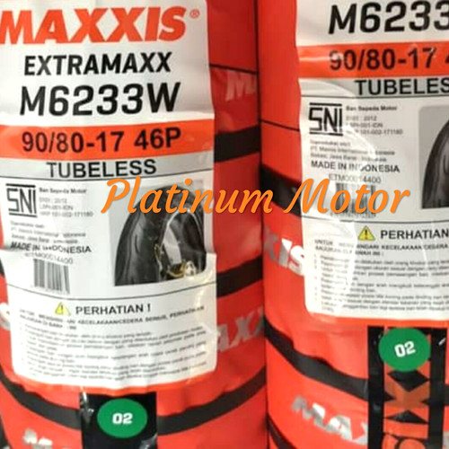 Foto Produk Ban Tubeless Maxxis Extramaxx 90/80-17 dari Platinum Motor TGR