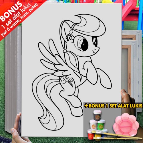Mewarnai Gambar Kuda Poni Kartun Enak