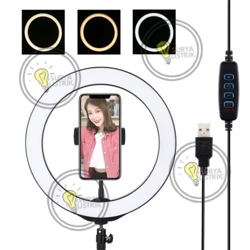 Jual Ringlight LED USB 26 CM Light Ring Lamp untuk Makeup/Youtube/Tik Tok - Kota Surabaya ...