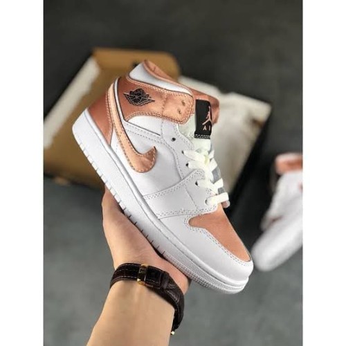 nike air jordan 1 mid rose gold