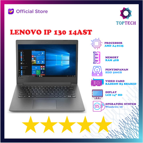 Jual Laptop Lenovo Ideapad 130 Amd A4 9125 4GB 500GB