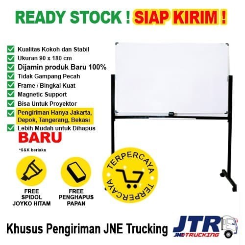 Jual Whiteboard / Papan Tulis Magnetic SAKANA 90x180 cm ...