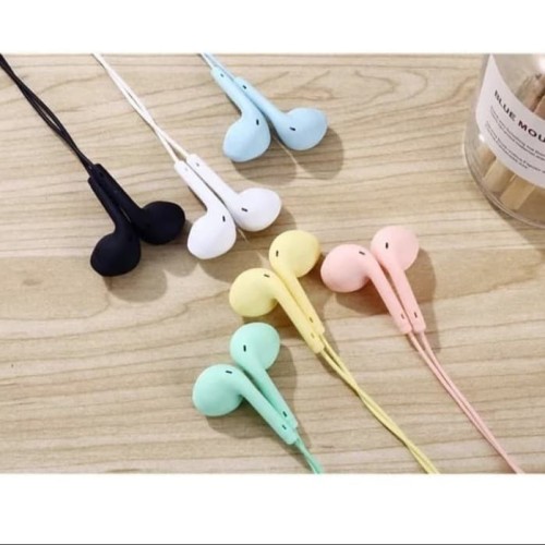 Foto Produk HEADSET STEREO U19 MACARON HANDSFREE EXTRA BASS EARPHONE U19 - Putih dari Brother88cell