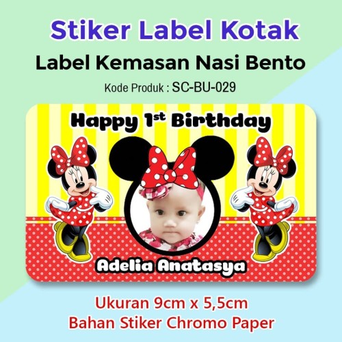 Jual Stiker Label Ulang Tahun Anak Sticker Nasi Bento ...