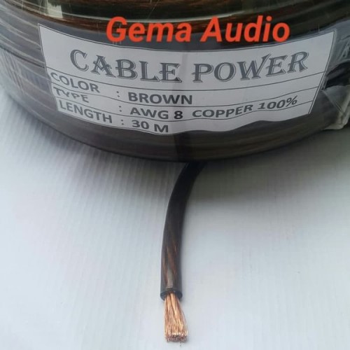 Foto Produk Big Sale Kabel Power 8 Awg 8Awg Tembaga Asli Kabel Setrum Kabel Audi dari reinastore915