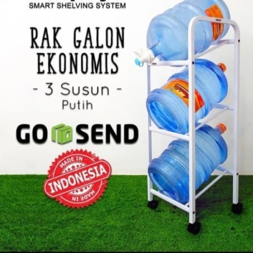 Jual RAK  BESI SUSUN  3  GALON  AIR  MINUM AQUA BERODA MURAH 