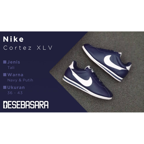 nike cortez biru