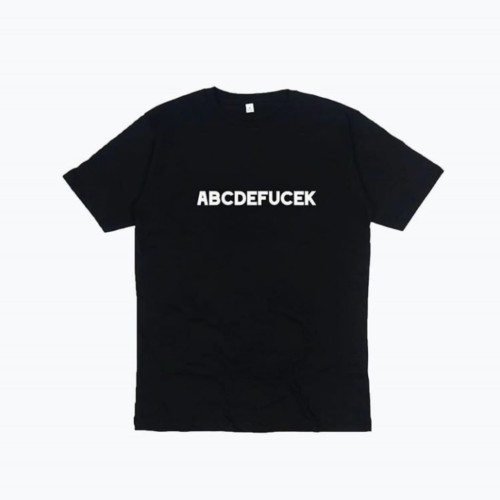 Foto Produk kaos big size ABCDFUCK 2xl-6xl - Hitam, 2xl dari FATGOODS