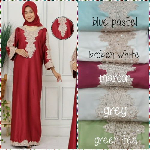 Foto Produk Kaftan Zahira Gold bordir payet original velvet fit m.L.xL.2L.3L.4L dari Winnie Collection