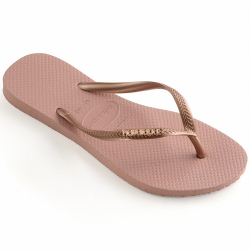 Foto Produk Havaianas Slim Logo Metallic 3655-Rose Nude - Sandal Wanita - Merah Muda, 33-34 dari Havaianas Official Shop