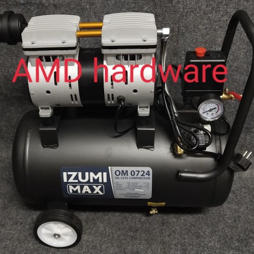 Foto Produk Mesin Compressor Oilless Kompresor oil-less angin 3/4HP 24L Izumi Jpn dari AMD HARDWARE