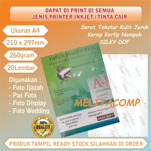 Jual Kertas Foto Fujifilm Silky Doff Kab Kuningan Melita Tokopedia