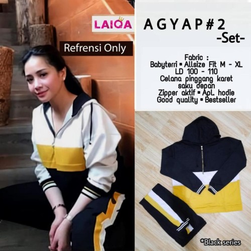 Foto Produk FASHION WANITA SETELAN OLAHRAGA AGYAP SETELAN SPORTY TRAINING MURAH dari Myshopsolo