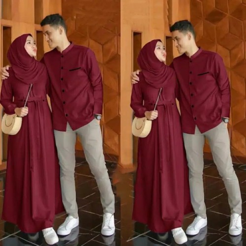 Foto Produk MUSLIM COUPLE TERLARIS EMON BAJU PASANGAN - maroun dari R.B.O. Rumah Baju Onlen