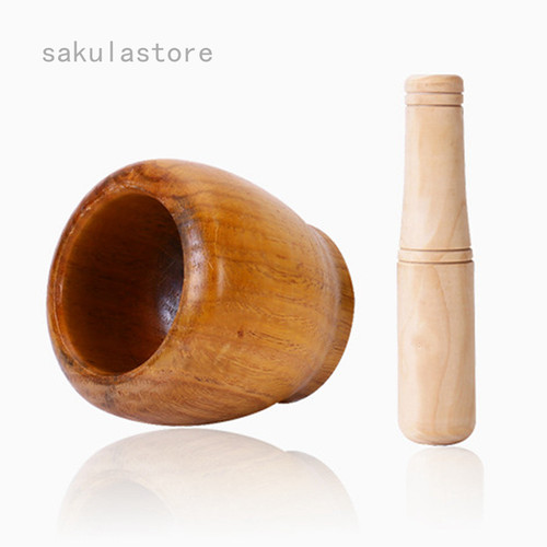 Jual Wooden Pounding Garlic Device Multifunctional Pounding Pot Kitchen Jakarta Timur Olria Tokopedia